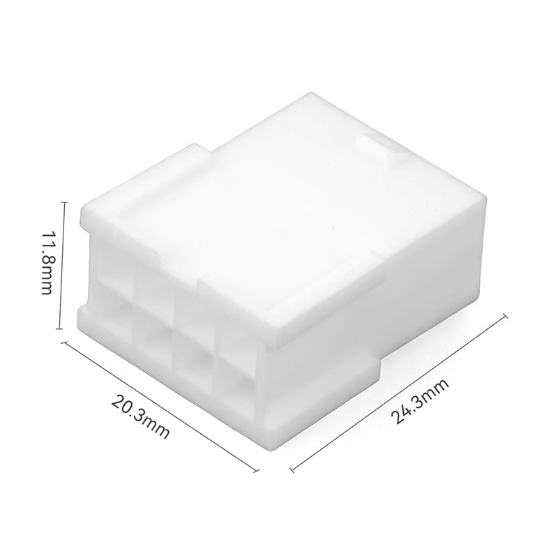JRready JRN011 8 Pin Molex 4.2 Pitch Mini-Fit Jr Connector 5557 Series Power Connector Receptacle Housing Plug Automotive Electrical Crimp Terminals 18-24AWG Connectors(20 sets)