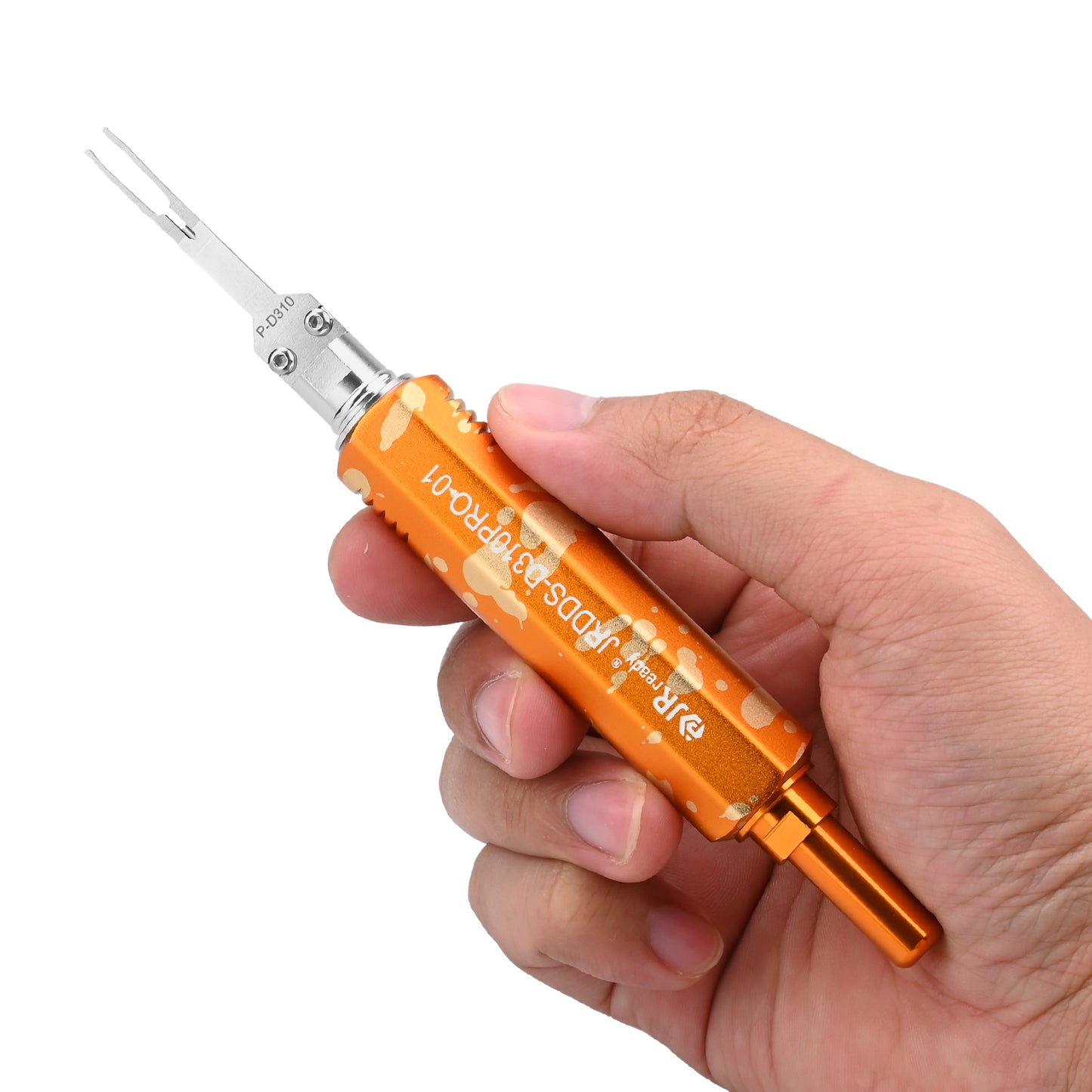 JRready JRDDS-D310PRO-01 Terminal Removal Tool for TE Junior Power Timer JPT 2.8 MQS LEAVYSEAL AMP MCP 2.8 Connectors — Dual-Pin Spring-Forward Design, Interchangeable Tips