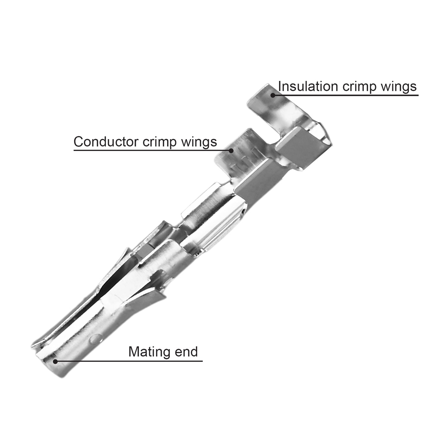 JRready ST6577 JRN002 .093" Molex Compatible Terminal Kit, Crimp Terminals Auto Electrical Wire Connectors, Pin JRN002-TBM-H/ Socket JRN002-TBF-H Terminals 14-20 AWG, 12A (100 Sets)