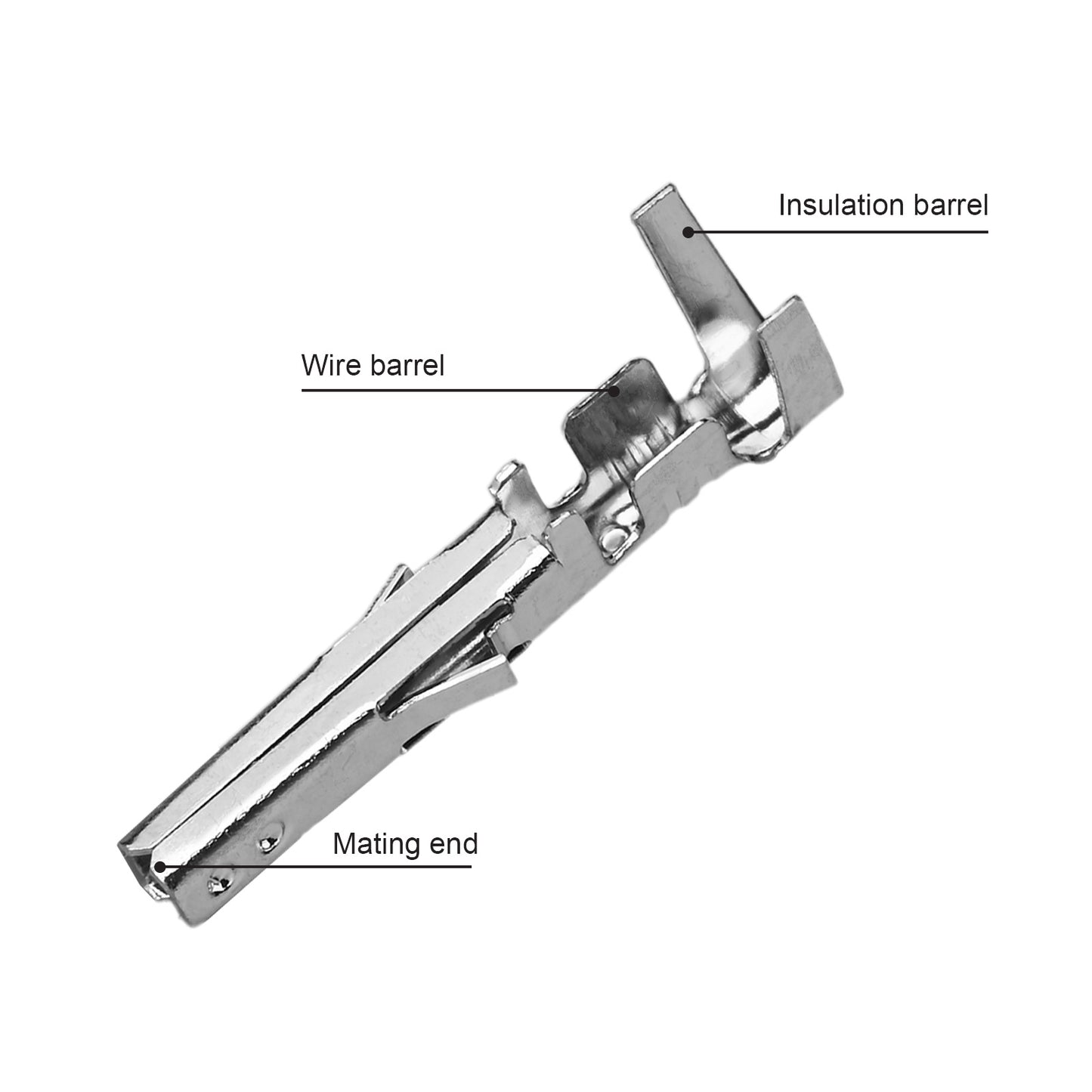 JRready ST6575 JRN011 4.2mm Molex Mini-Fit Jr Compatible Terminal Kit, Crimp Terminals Auto Electrical Wire Connectors, Pin JRN011-TBM-H/ Socket JRN011-TBF-H Terminals for 16-28 AWG Wire Size (100 Sets)