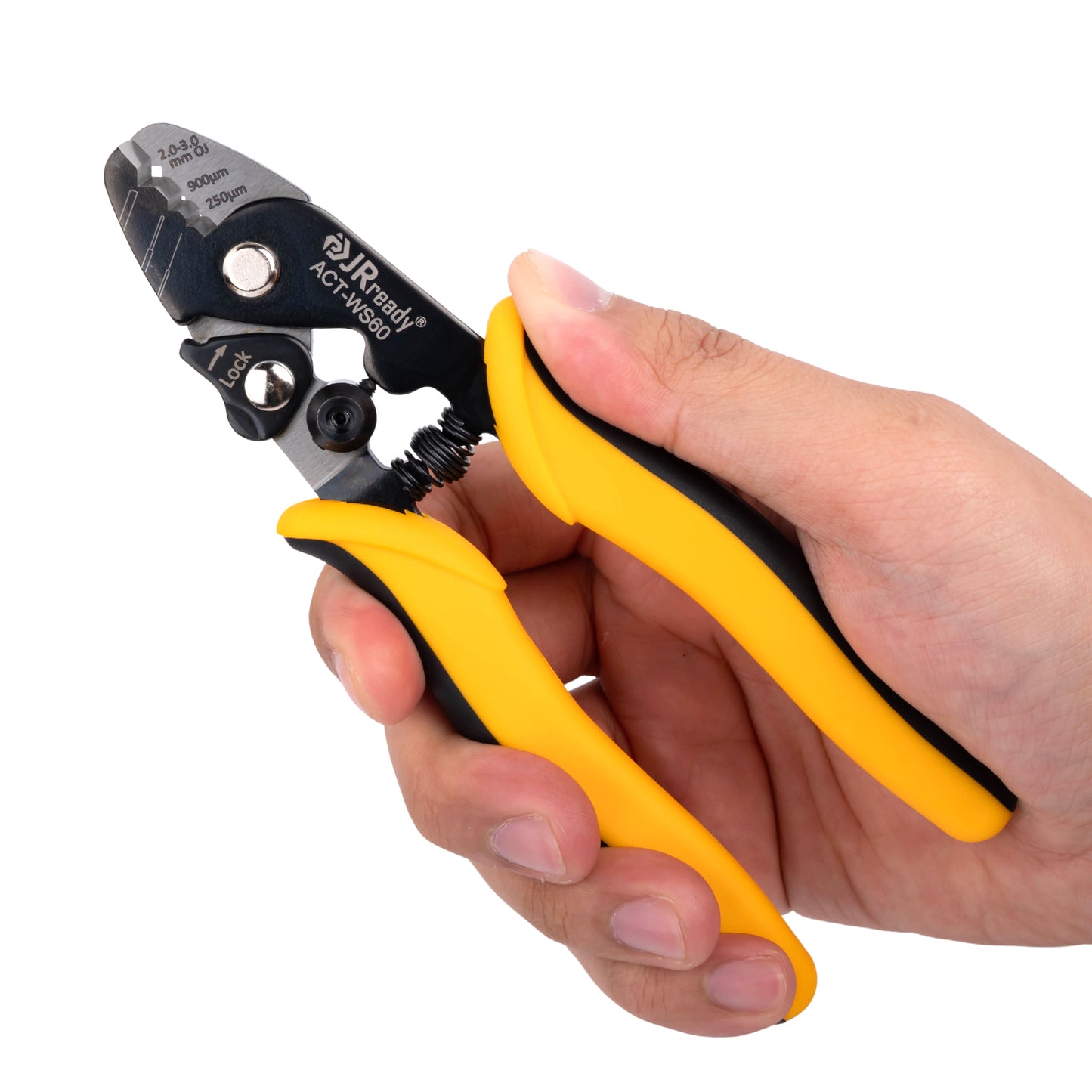 JRready ACT-WS60 (HT-S144H) Wire Stripper Tool for 125μm to 3mm Fiber Optic Cable in Data Center and FTTH Installation