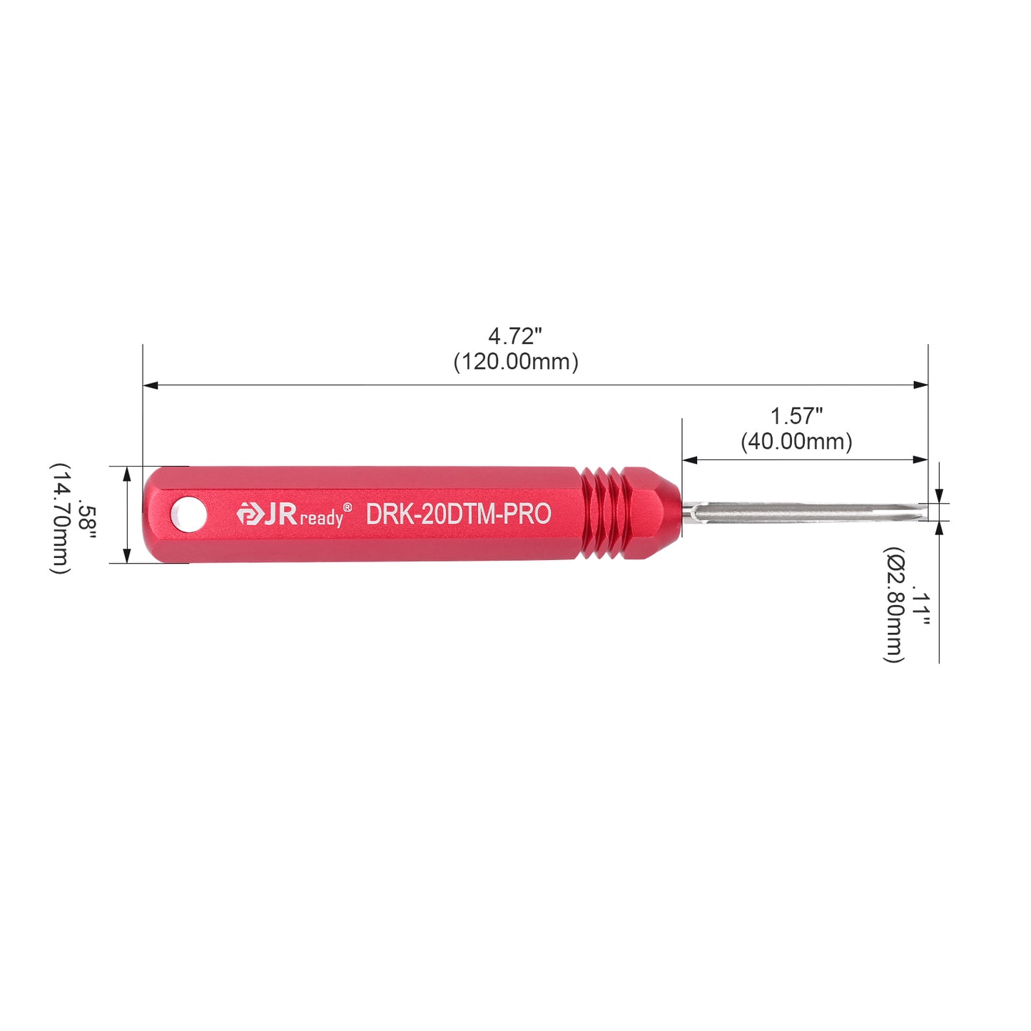 JRready DRK-20DTM-PRO Extraction Tool for 20# Solid Contact 20-22AWG Wire