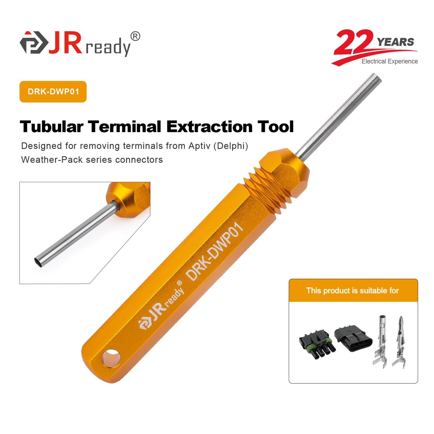 JRready Terminal Removal Tool Kit (ST5211) for Delphi Weather-Pack & Metri-Pack - Professional Pin Extraction Set