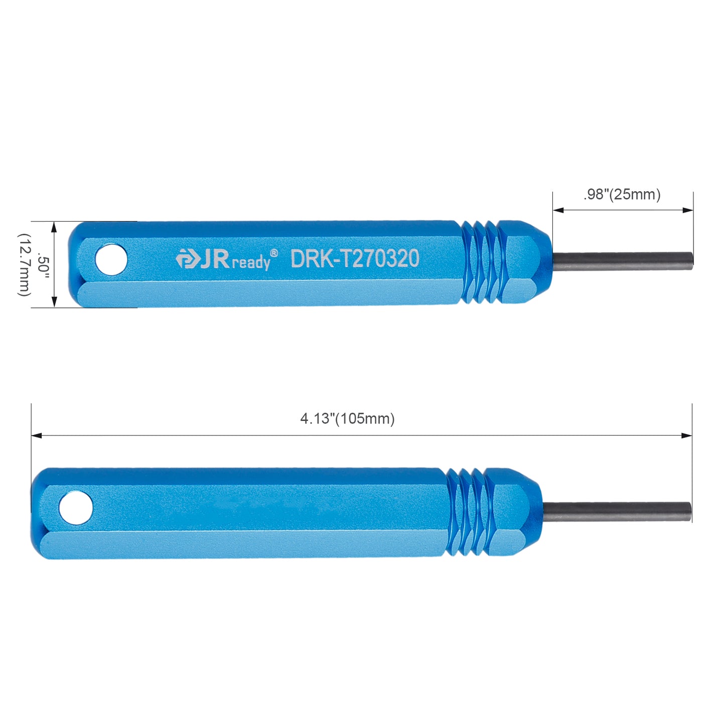 JRready DRK-T270320 Tubular Extraction Tool for Amphenol RT360 SOURIAU TRIM TRIO Connector Terminals, Precision-Forged Aluminum Handle, throughout Aerospace & Rugged Industrial Maintenance