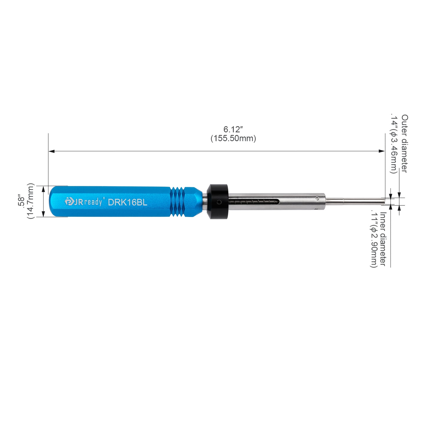 JRready DRK16BL Terminal Extraction Tool for 16# MIL-Spec Terminals, within Military and Industrial Applications