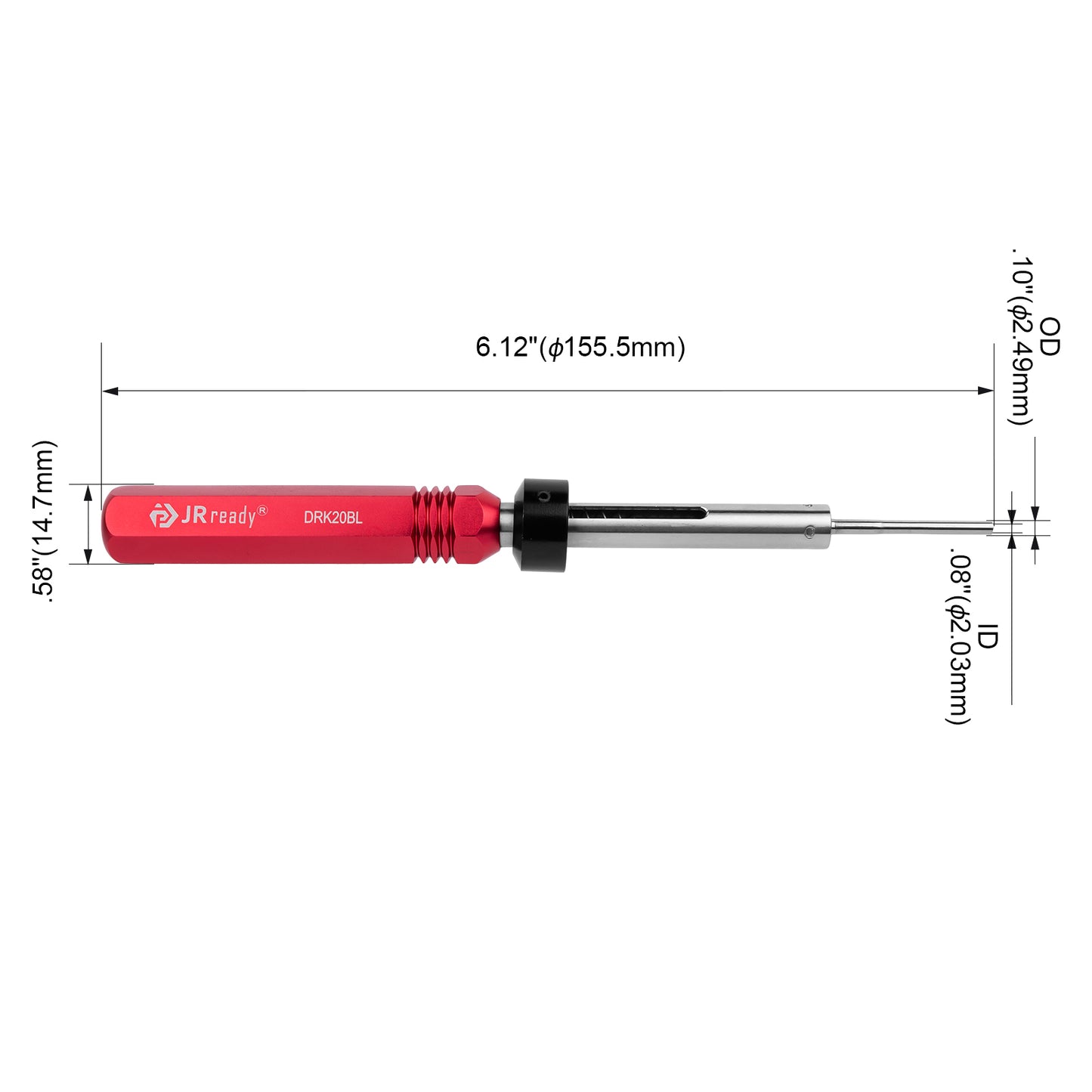 JRready DRK20BL Terminal Extraction Tool for 20# MIL-Spec Terminals, in Aviation and Defense Maintenance