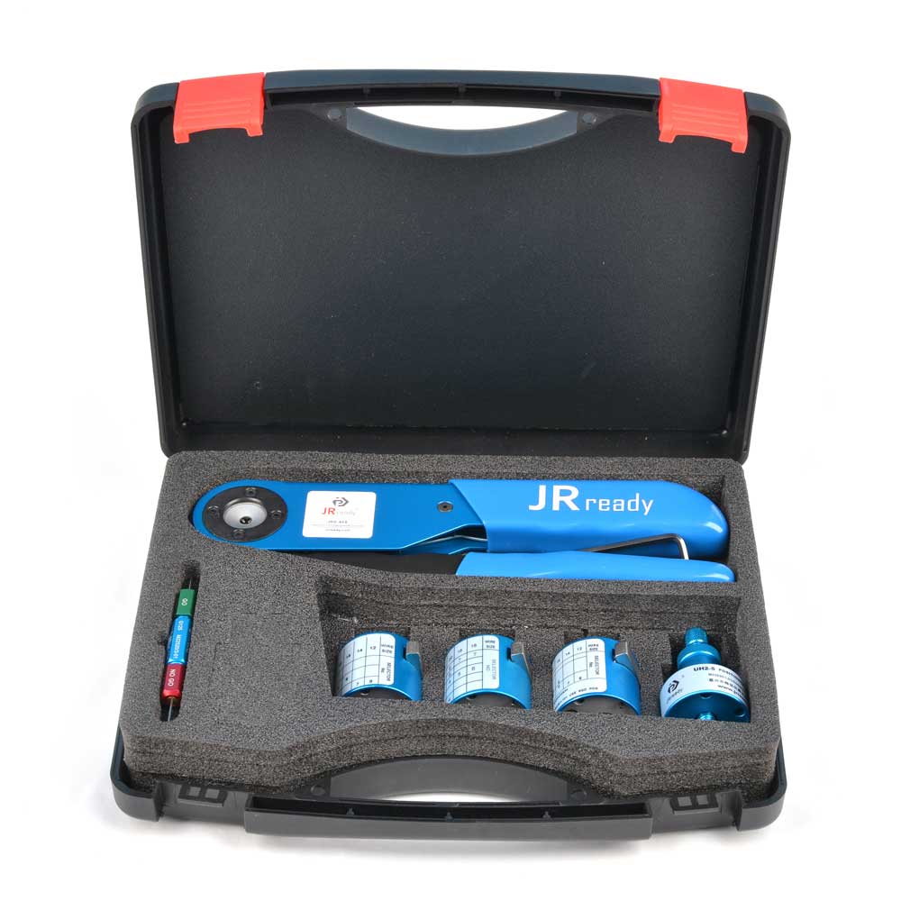 JRready ST2147 KIT: NEW-ASF1 (M22520/1-01) Crimpzange 12-26 AWG & M22520/1-02 M22520/1-03 M22520/1-04 Revolverkopf & UF6-UF2-5 M22520/1-05 Positionierer & G125 M22520/3-1 Lehre