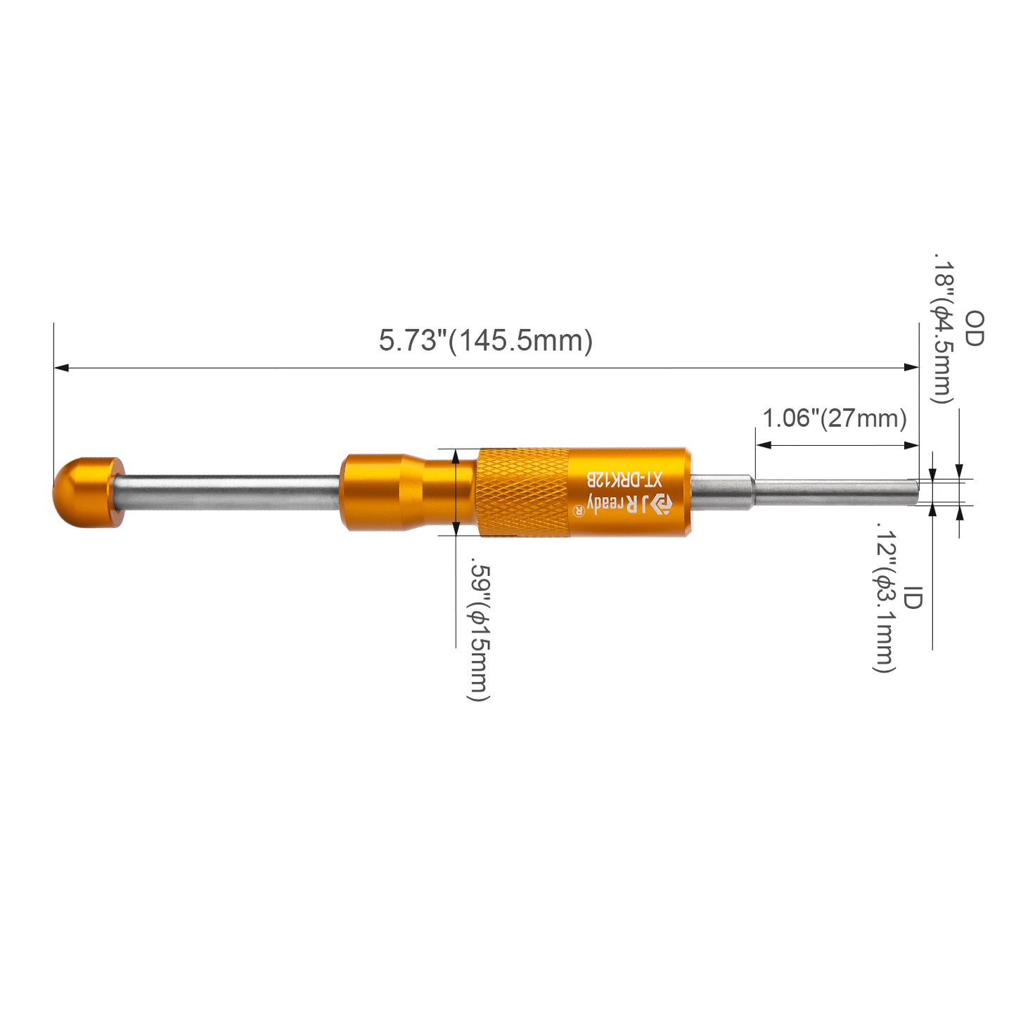 JRready XT-DRK12B Tubular Terminal Extraction Tool for 12# terminals in MIL-DTL-5015 connectors amid Field Maintenance and Repair Work