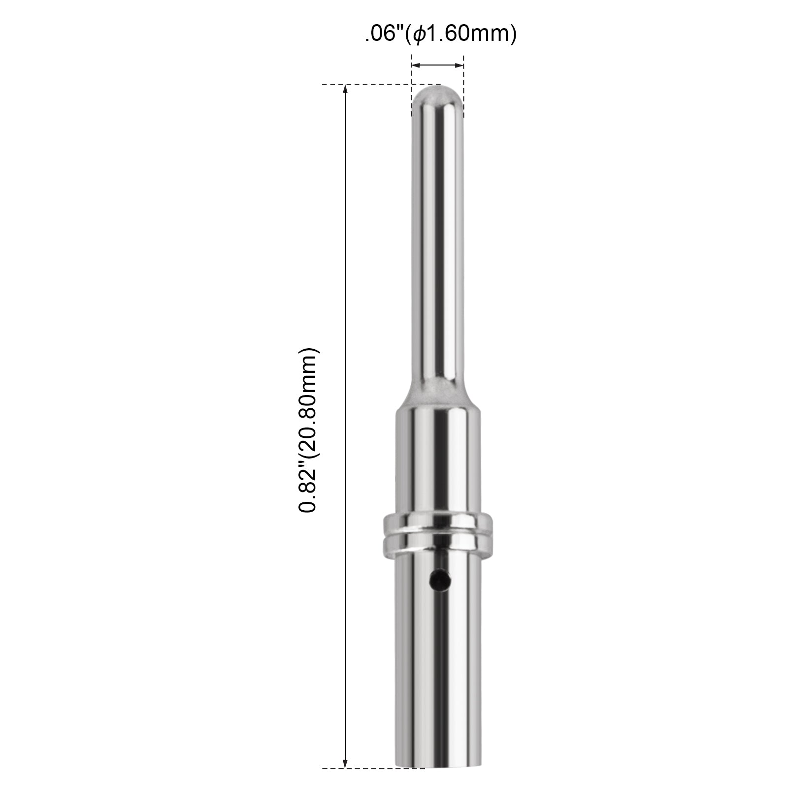JRready DT contact pin for 20-16 AWG wire, nickel-plated terminal for HDP20, HD30, HD10, DRC Jiffy splice connectors