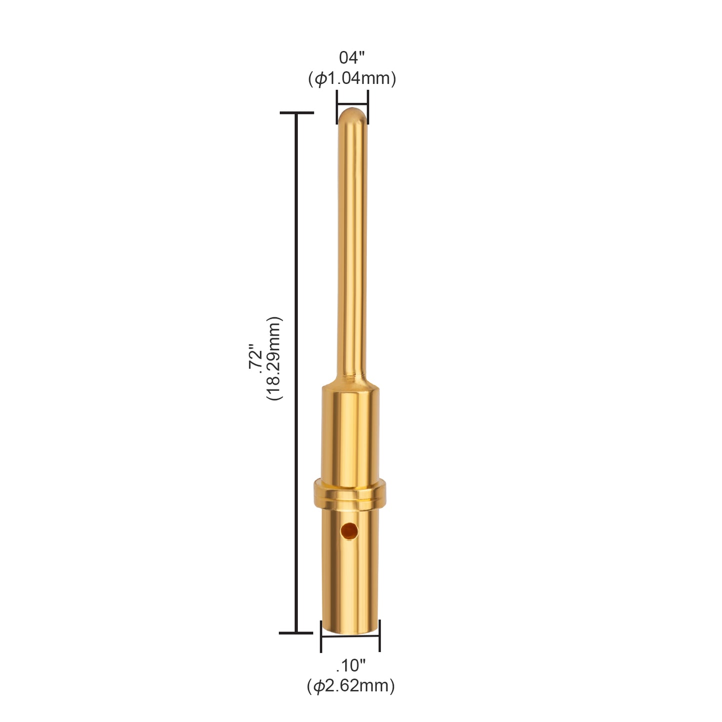 JRready solid DT contacts, model 0462-201-2031 and 0460-202-2031, showing the metal contact components for electrical connections.