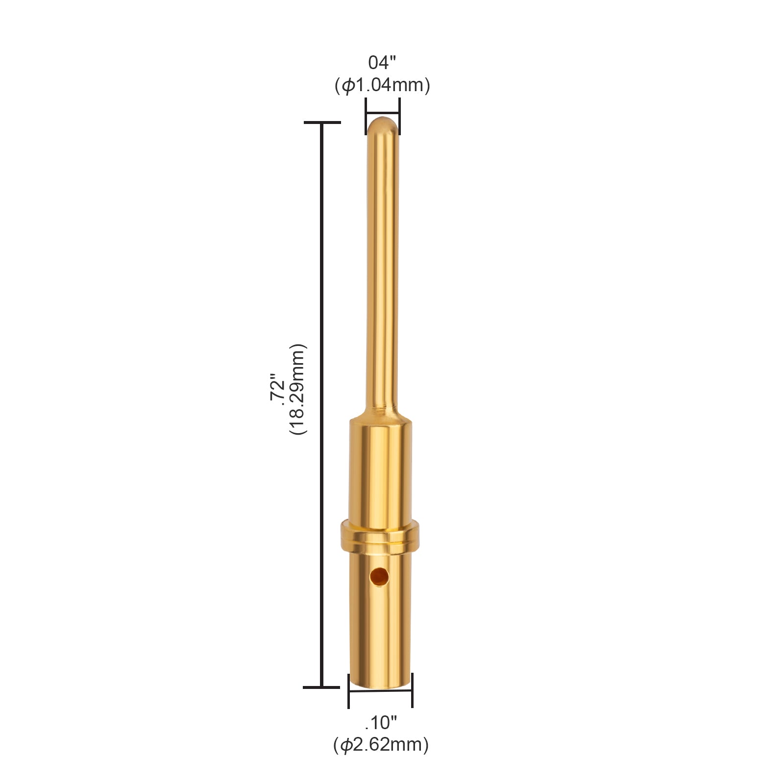 JRready solid DT contacts, model 0462-201-2031 and 0460-202-2031, showing the metal contact components for electrical connections.