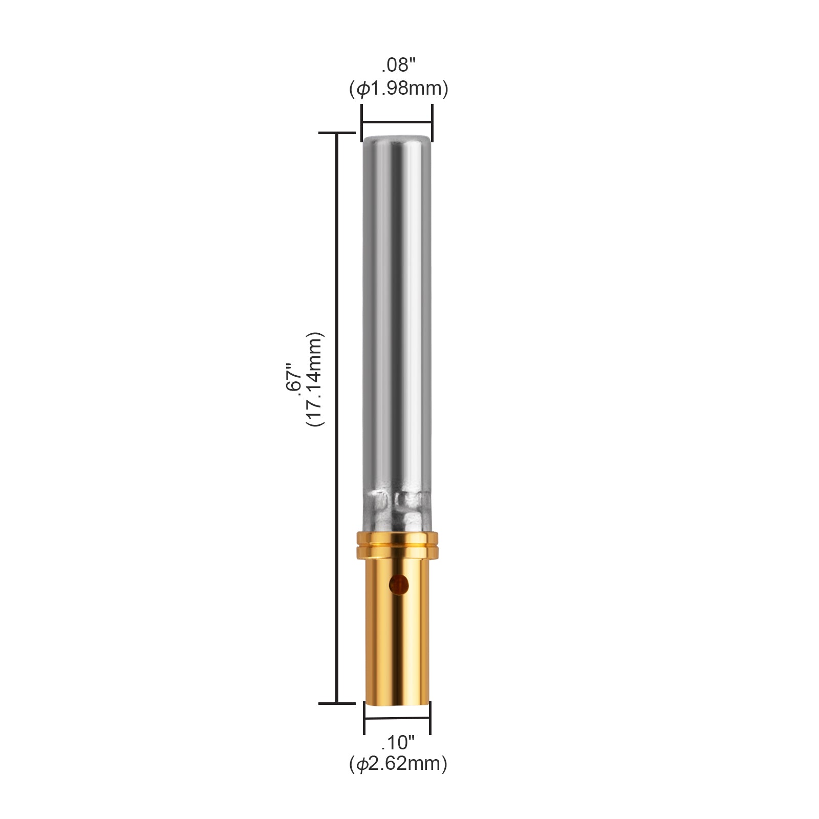 JRready solid contacts for DT contact tools, model 0462-201-2031 / 0460-202-2031, featuring durable metal contact points.