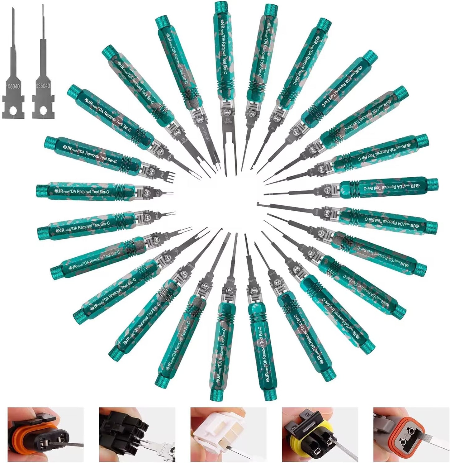 JRready Pin Removal Tool Kit Replacement Tips for Extraction Depinning Tool for Deutsch,AMP/TE,Molex,Delphi,JST,Harting Connectors
