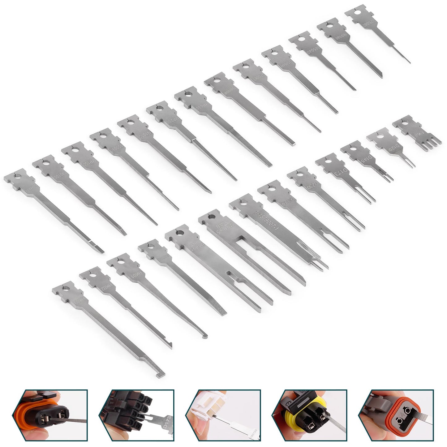 JRready Pin Removal Tool Kit Replacement Tips for Extraction Depinning Tool for Deutsch,AMP/TE,Molex,Delphi,JST,Harting Connectors