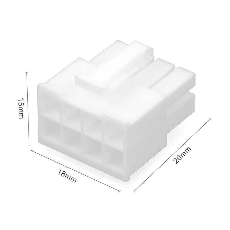 JRready JRN011 8 Pin Molex 4.2 Pitch Mini-Fit Jr Connector 5557 Series Power Connector Receptacle Housing Plug Automotive Electrical Crimp Terminals 18-24AWG Connectors(20 sets）