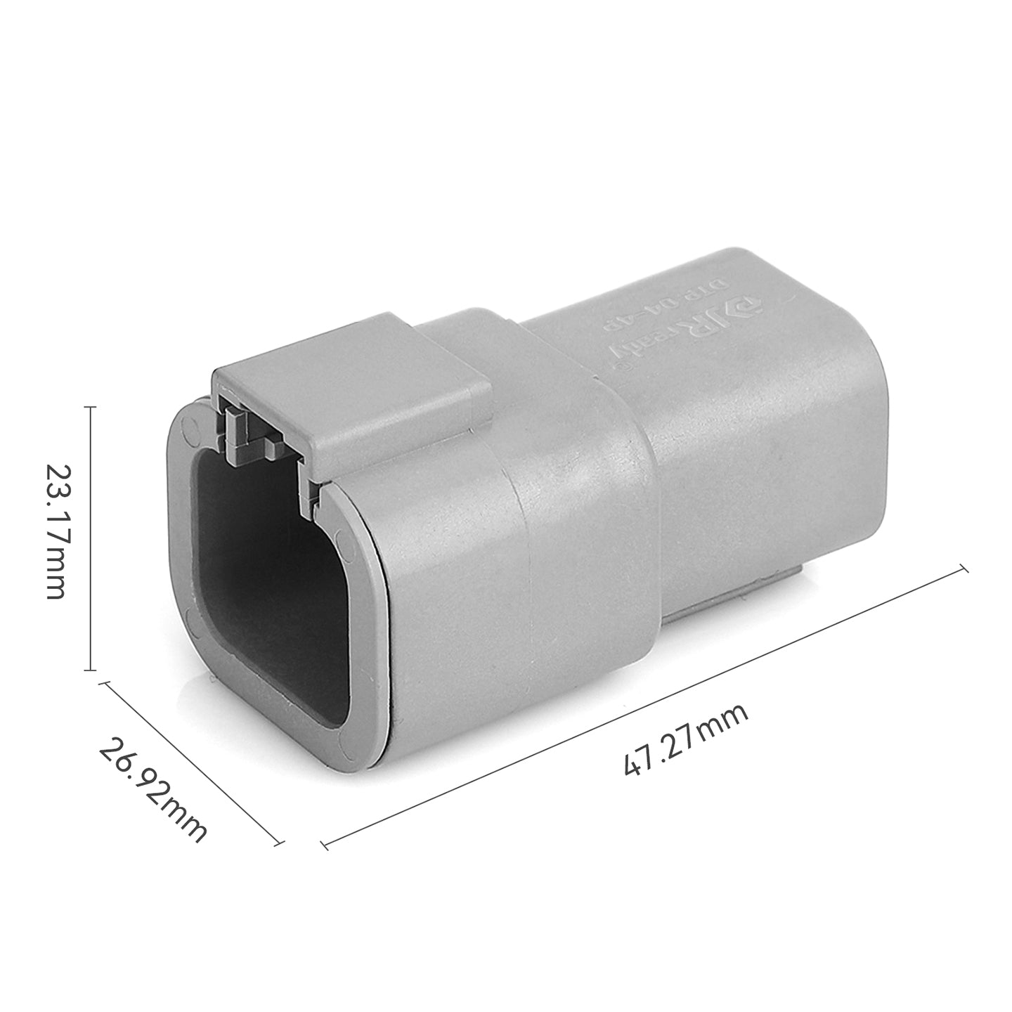 JRready Deutsch DTP 4-Pin Waterproof Connector Kit with #12 Solid Contacts, 12-14 AWG (25A) - Marine, Truck, Agricultural & Alternative Energy