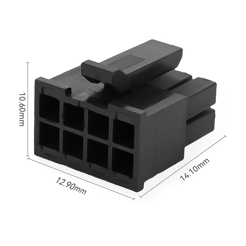 JRready JRN009 8 Pin 8 Circuits Molex 3.0 Pitch Micro-Fit Connector Kit Male Female Receptacle Housing Plug Wire Connector 20-24AWG Terminals Pin Sockets（20 Sets）