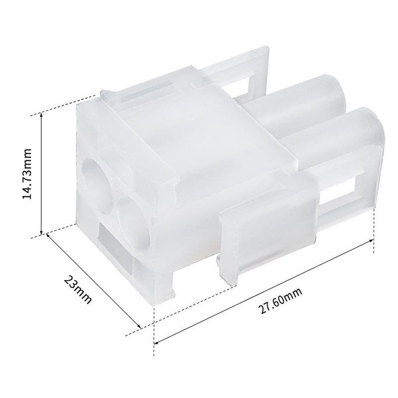 JRready MOLEX Connector JRN001 2 Pin Connector (20 Matched Sets), 2.13mm Diameter Sockets 14-20 AWG, Compatible with Molex MLX Power Connector, 6.35mm Pitch, Free Hanging (20 sets)