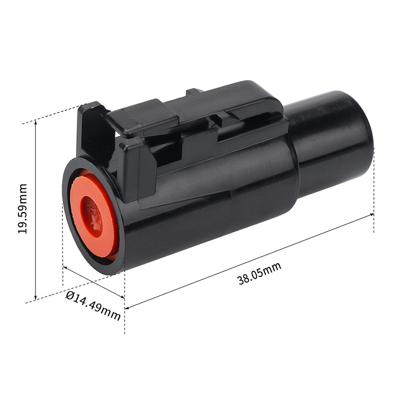 JRready Deutsch DTHD 1-Pin Waterproof Connector Kit with #4 Stamped Contacts, 6-10 AWG - High-Current Marine, Truck, Agricultural & Alternative Energy