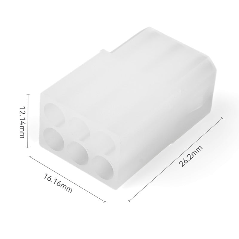 JRready JRN002 6 Pin Standard.093 Pin and Socket Connectors 6 Circuits (20 Matched Sets), 14-20 AWG, Compatible with Molex Standard.093 Male& Female Connector, 5.03 mm Pitch, Free Hanging Solderless Wire Connectors