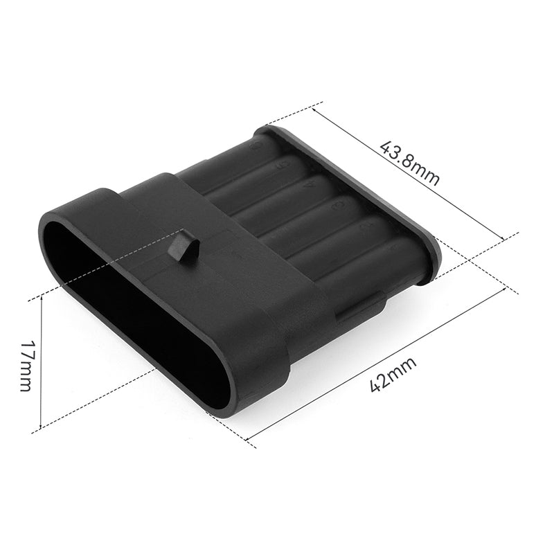 JRready Superseal 1.5 Series 6-Pin Waterproof Electrical Connectors Kit (6 Sets) Used in Motorcycle Handlebar Switch Wiring