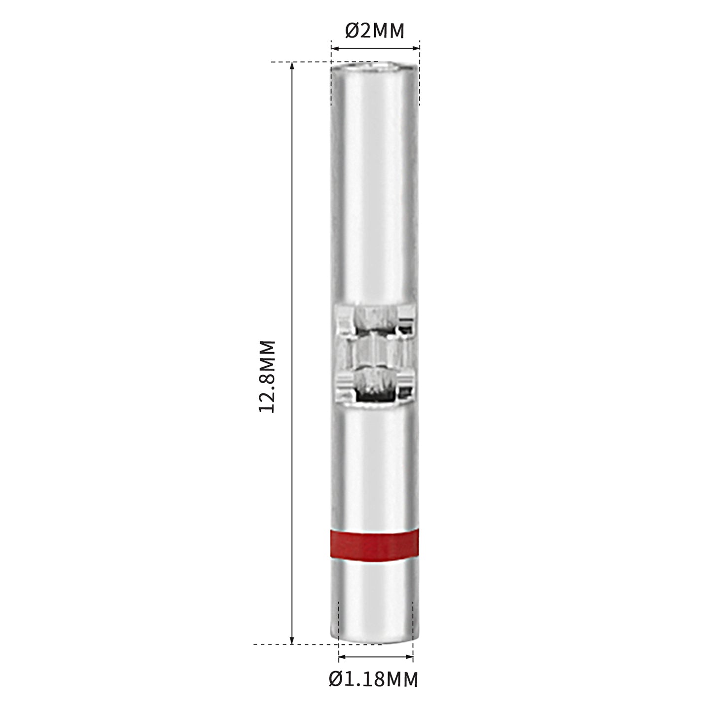 JRready M81824/1-1 Red Butt Connectors Kit 20-26 AWG (30 Sets) - Waterproof Wire Connectors & Wire Splice Connectors with High-Temp Heat Shrink Tubes