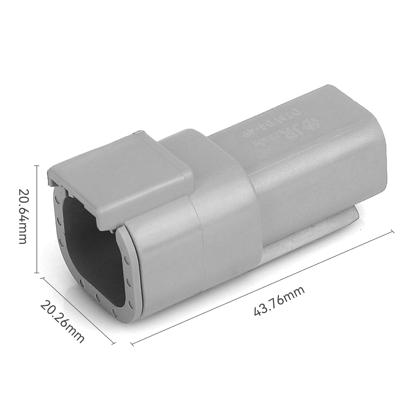 JRready Deutsch DTM 4-Pin Waterproof Connector Kit with #20 Solid Contacts, 16-22 AWG - Marine, Truck, Motorcycle, Agricultural & Alternative Energy