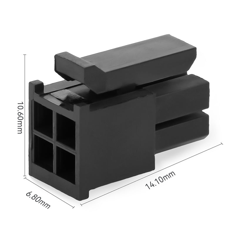 JRready JRN009 4 Pin 4 Circuits Molex 3.0 Pitch Micro-Fit Connector Kit Male Female Receptacle Housing Plug Wire Connector 20-24AWG Terminals Pin Sockets（20 Sets）