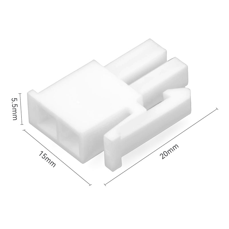 JRready JRN011 2 Pin Molex 4.2 Pitch Mini-Fit Jr Connector 5557 Series Power Wire Connector Kit Plug Receptacle Housing 18-24AWG Crimp Terminals Pin Sockets Natural（20 sets）