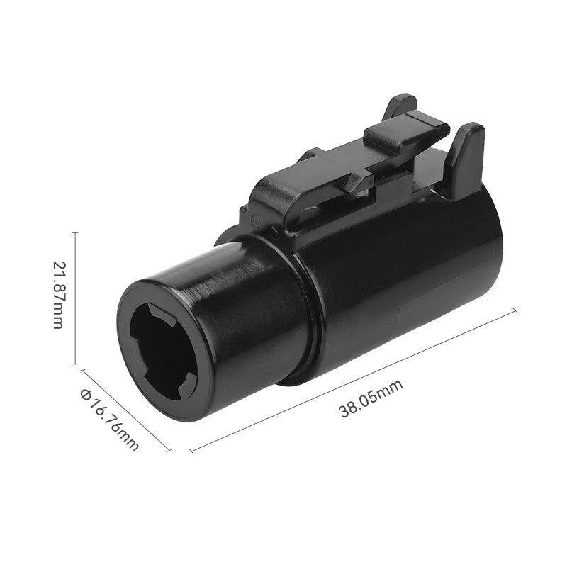 JRready Deutsch DTHD 1-Pin Waterproof Connector Kit with #12 Stamped Contacts, 12-14 AWG - Heavy-Duty Marine, Truck, Agricultural & Alternative Energy
