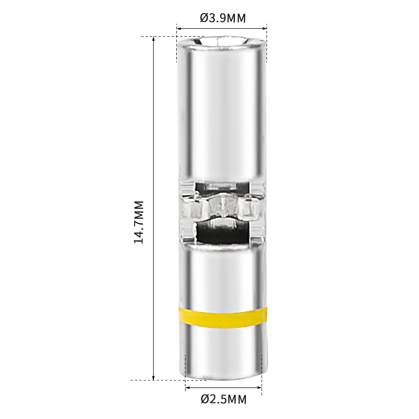 JRready M81824/1-3 yellow butt connectors kit with heat shrink tubing for 12-16 AWG wires, waterproof and high-temp electrical splicing.