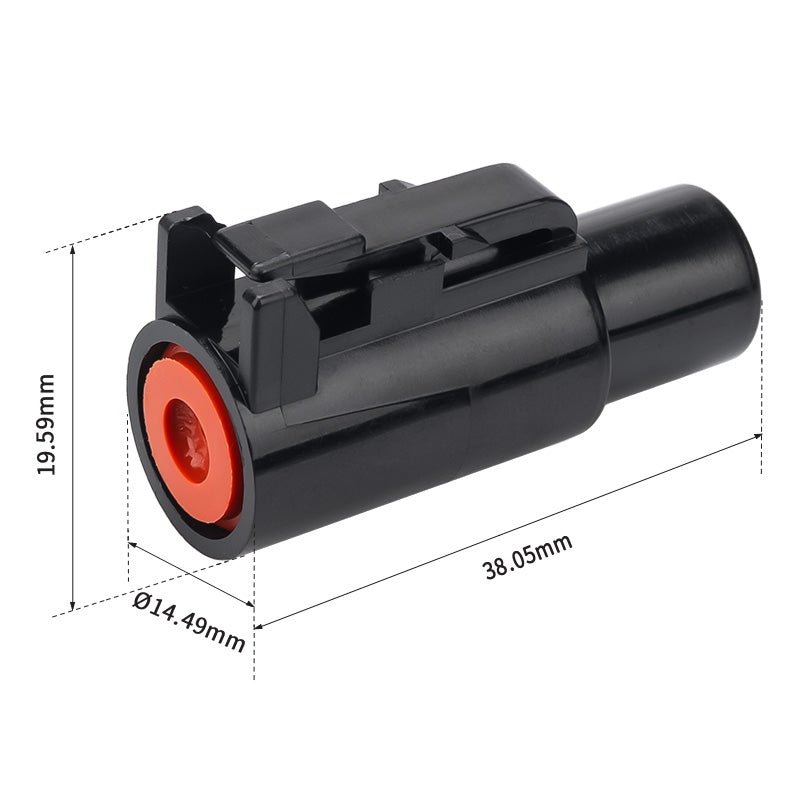JRready Deutsch DTHD 1-Pin Waterproof Connector Kit with #8 Solid Contacts, 8-12 AWG - High-Current Marine, Truck, Agricultural & Alternative Energy