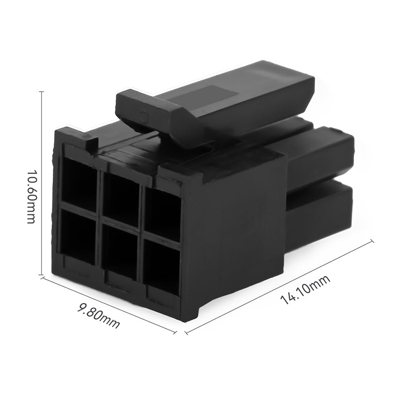 JRready JRN009 6 Pin 6 Circuits Molex 3.0 Pitch Micro-Fit Connector Kit Male Female Receptacle Housing Plug Wire Connector 20-24AWG Terminals Pin Sockets（20 Sets）