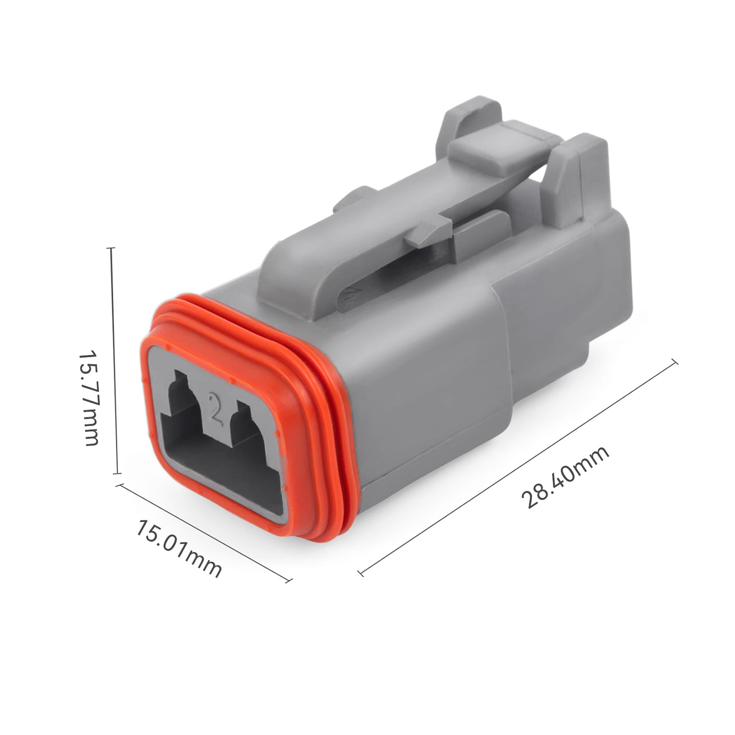 JRready 2-12 Pin Deutsch DT connector kit with #16 solid contacts for 14-20 AWG; waterproof marine and transportation use.