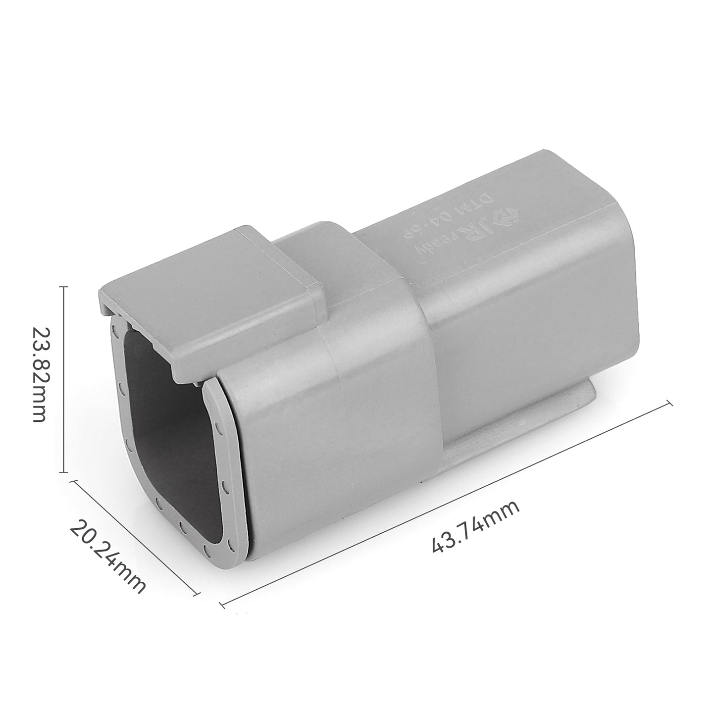 JRready Deutsch DTM 6-Pin Waterproof Connector Kit with #20 Stamped Contacts, 16-22 AWG - Marine, Truck, Motorcycle, Agricultural & Alternative Energy