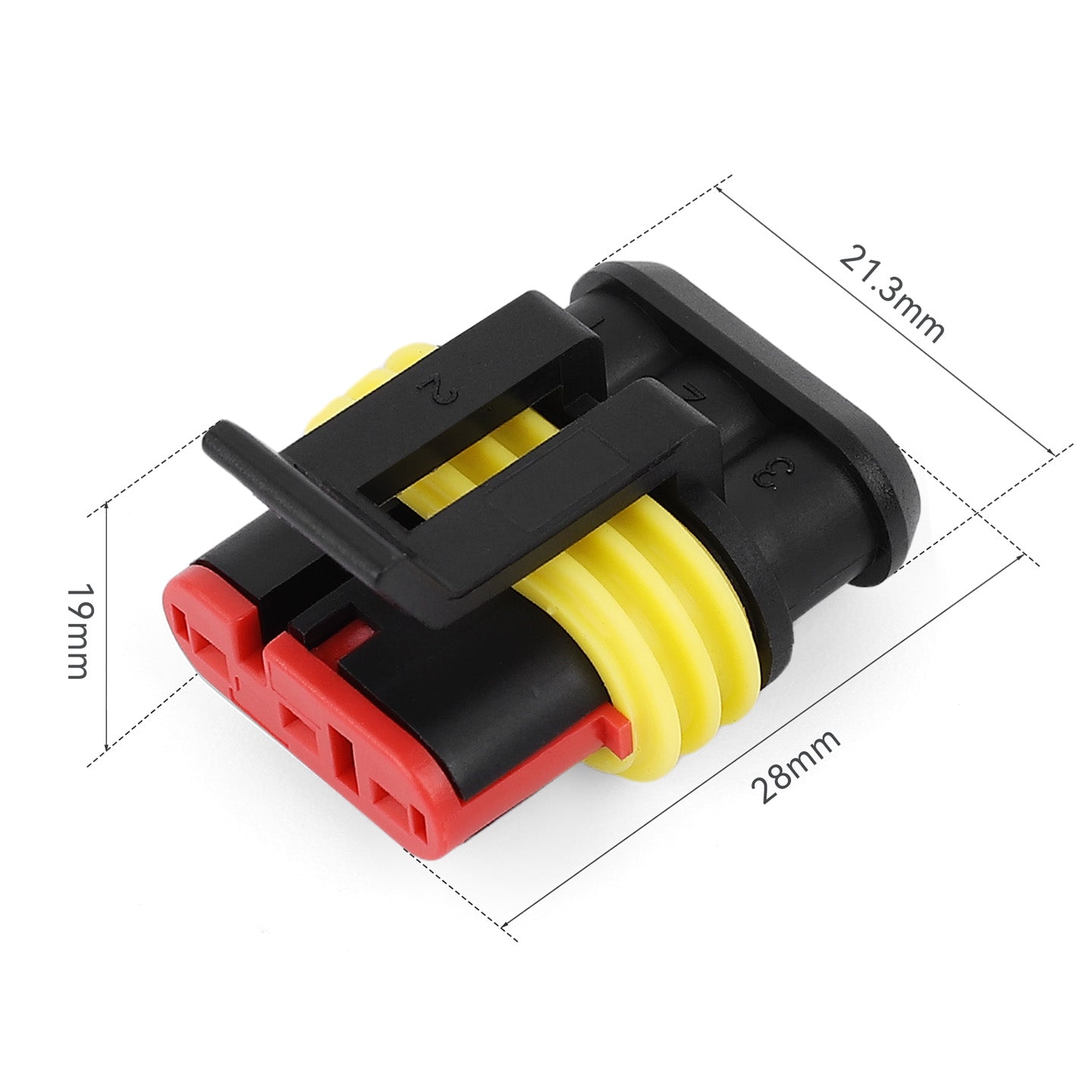 JRready Superseal 1.5 Series 3-Pin Waterproof Electrical Connectors Kit (6 Sets) in Crankshaft Position Sensor Harnesses