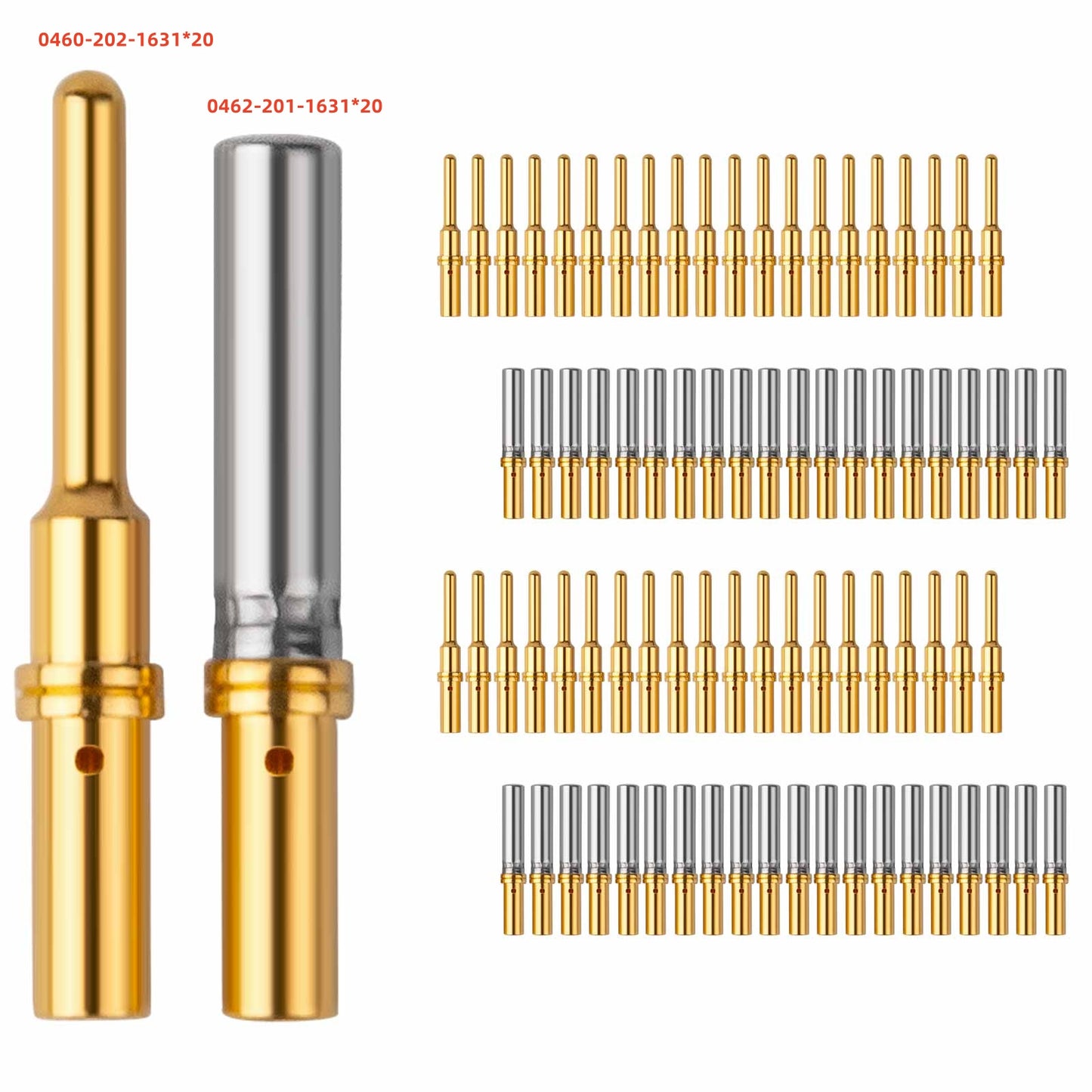 JRready ST6567/ST6568/ST6569 Deutsch Contact Terminal Kit, Gold-Plated 12#/16#/20# Pin & Socket, for DT HDP20 HD30 HD10 DRC Jiffy Splice Series Connectors, Sensor & Instrumentation Wiring