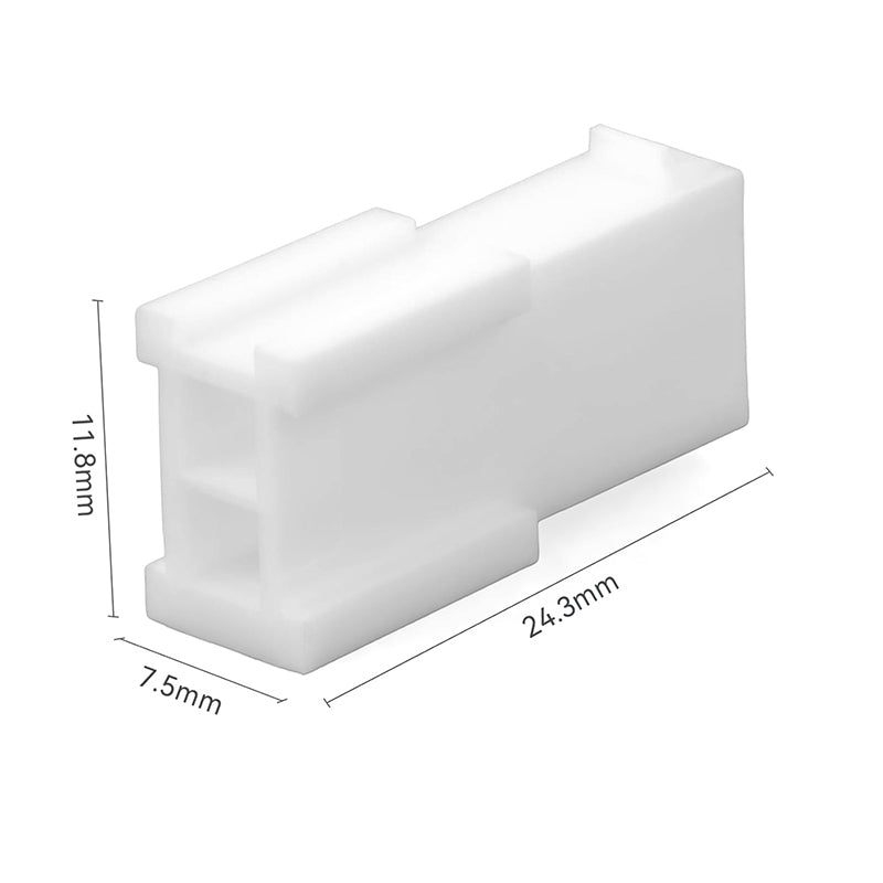 JRready JRN011 2 Pin Molex 4.2 Pitch Mini-Fit Jr Connector 5557 Series Power Wire Connector Kit Plug Receptacle Housing 18-24AWG Crimp Terminals Pin Sockets Natural（20 sets）