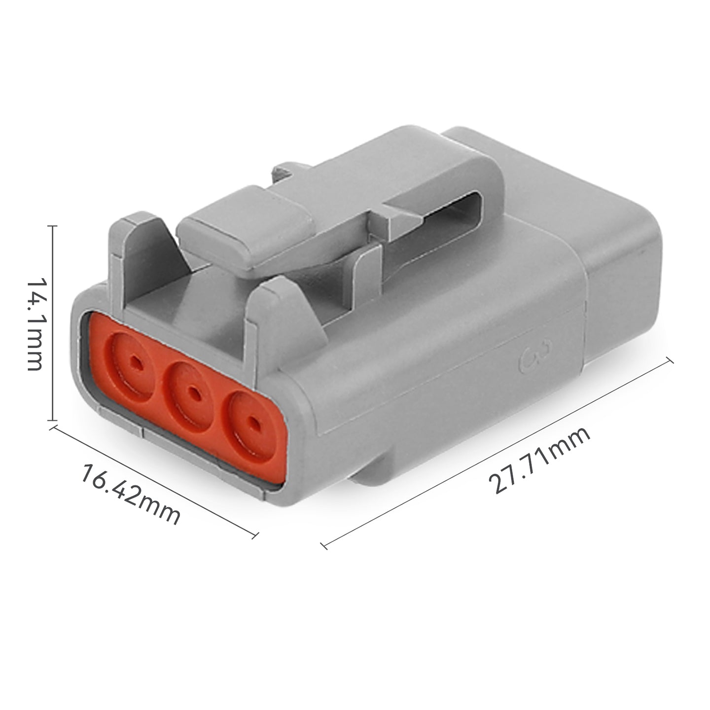 JRready Deutsch DTM 3-Pin Waterproof Connector Kit with #20 Solid Contacts, 16-22 AWG - Marine, Truck, Motorcycle, Agricultural & Alternative Energy