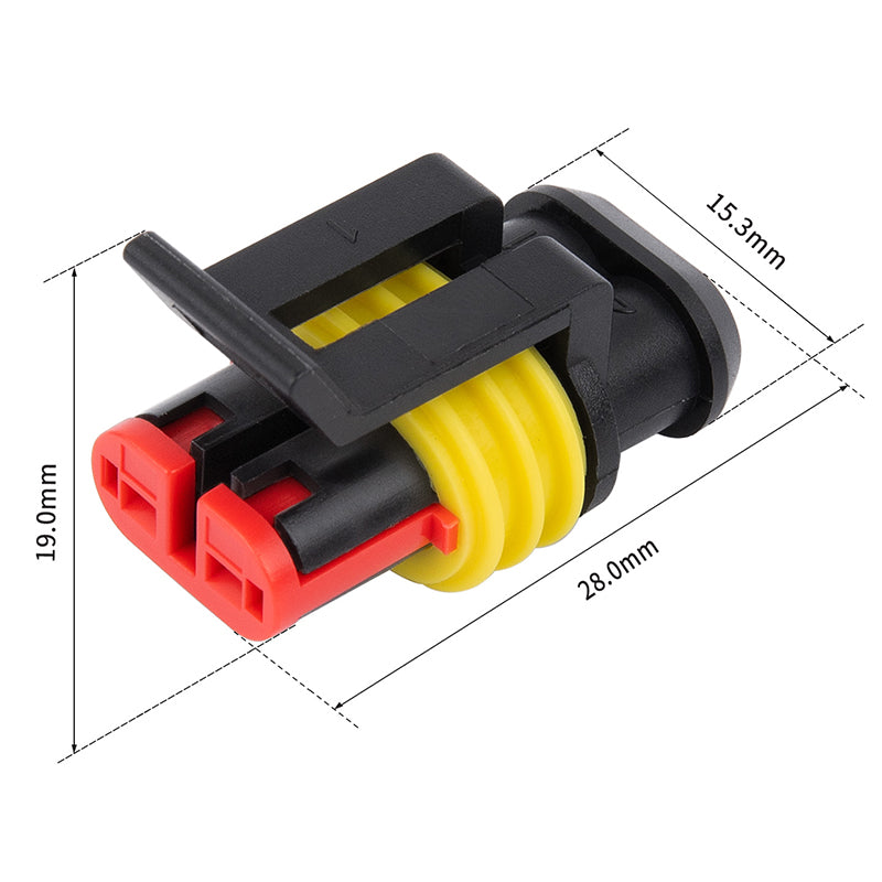 JRready Superseal 1.5 Series waterproof automotive wire connectors kit with 6 sets, ideal for secure electrical connections.