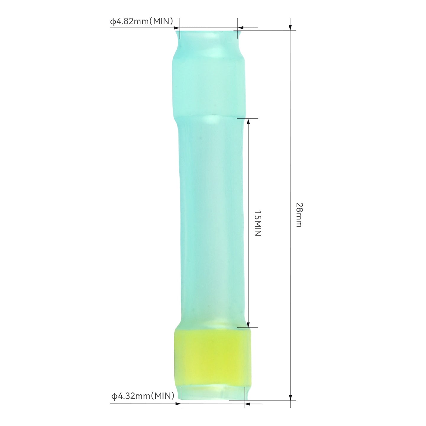 JRREADY M81824/1-3 yellow waterproof butt connectors kit with heat shrink tubing for secure wire splicing in automotive and electrical projects.