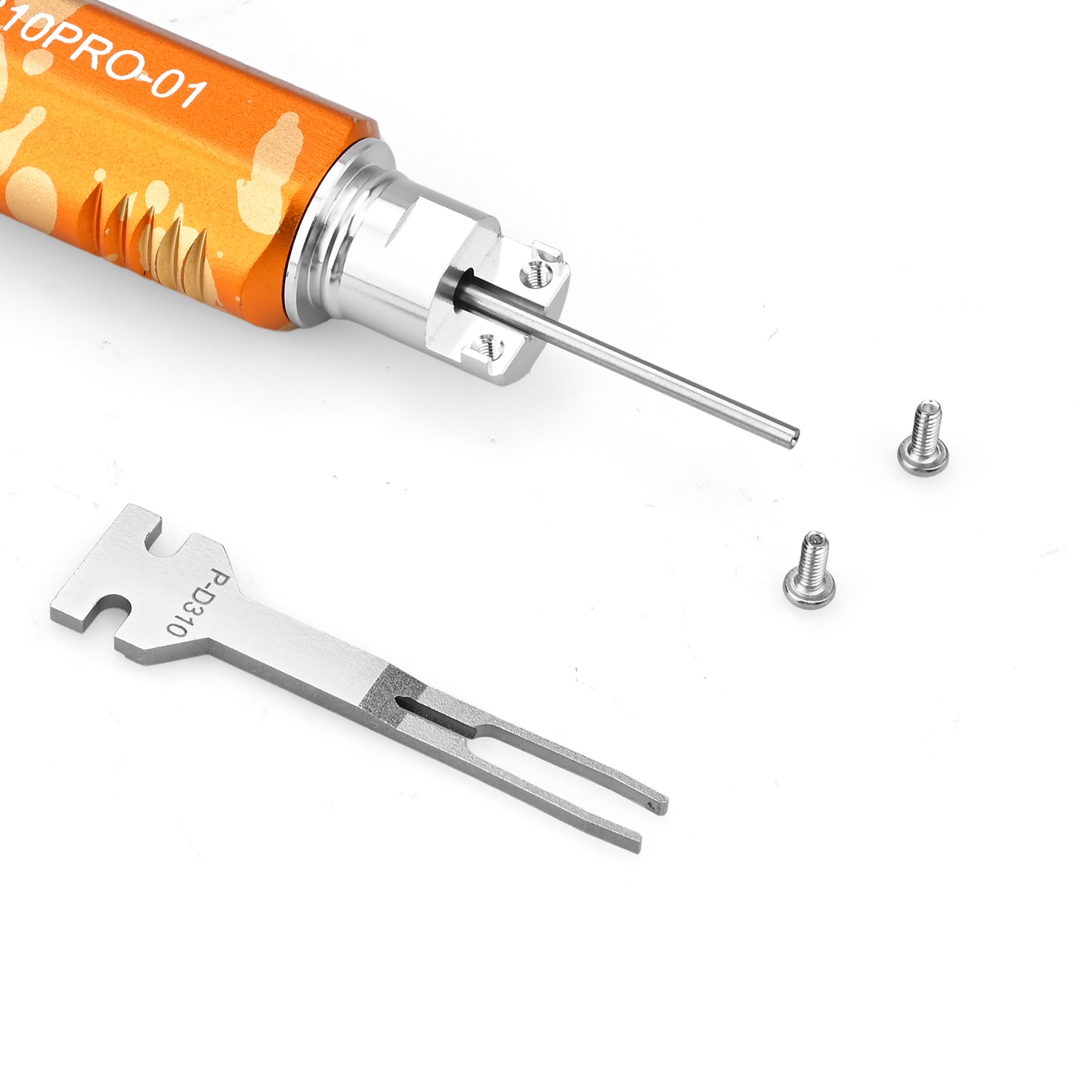 JRready JRDDS-D310PRO-01 Terminal Removal Tool for TE Junior Power Timer JPT 2.8 MQS LEAVYSEAL AMP MCP 2.8 Connectors — Dual-Pin Spring-Forward Design, Interchangeable Tips