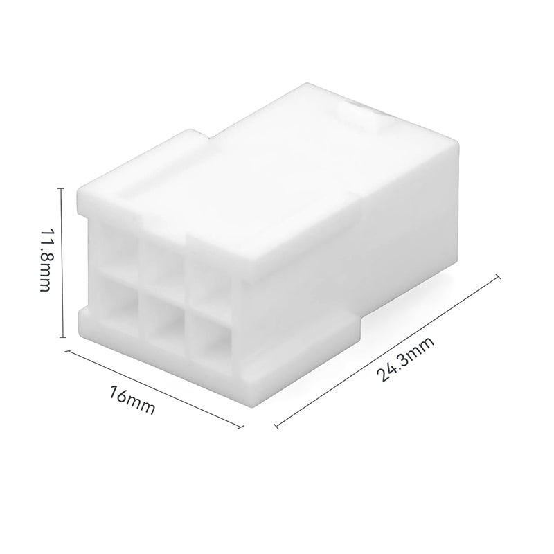 JRready JRN011 6 Pin Molex 4.2 Pitch Mini-Fit Jr Connector 5557 Series Power Connector Receptacle Housing Plug Automotive Electrical Crimp Terminals 18-24AWG Connectors(20 sets）