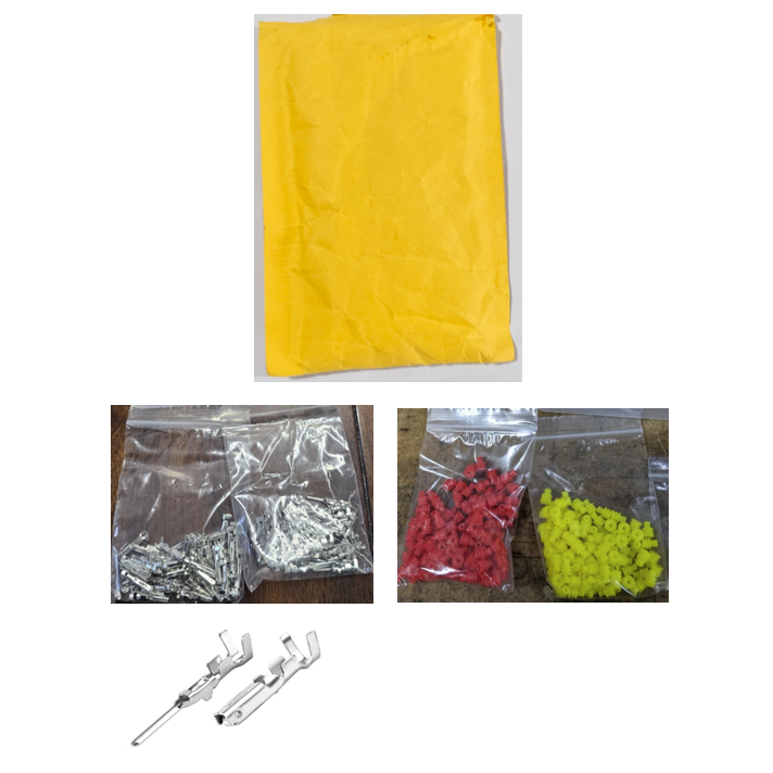 JRready ST6571 Contact Terminal Kit, 282109-1 & 282110-1 Stamped Contacts 18-16 AWG, Compatible with AMP SUPERSEAL 1.5 Series Connectors, for Automotive Harness Assembly