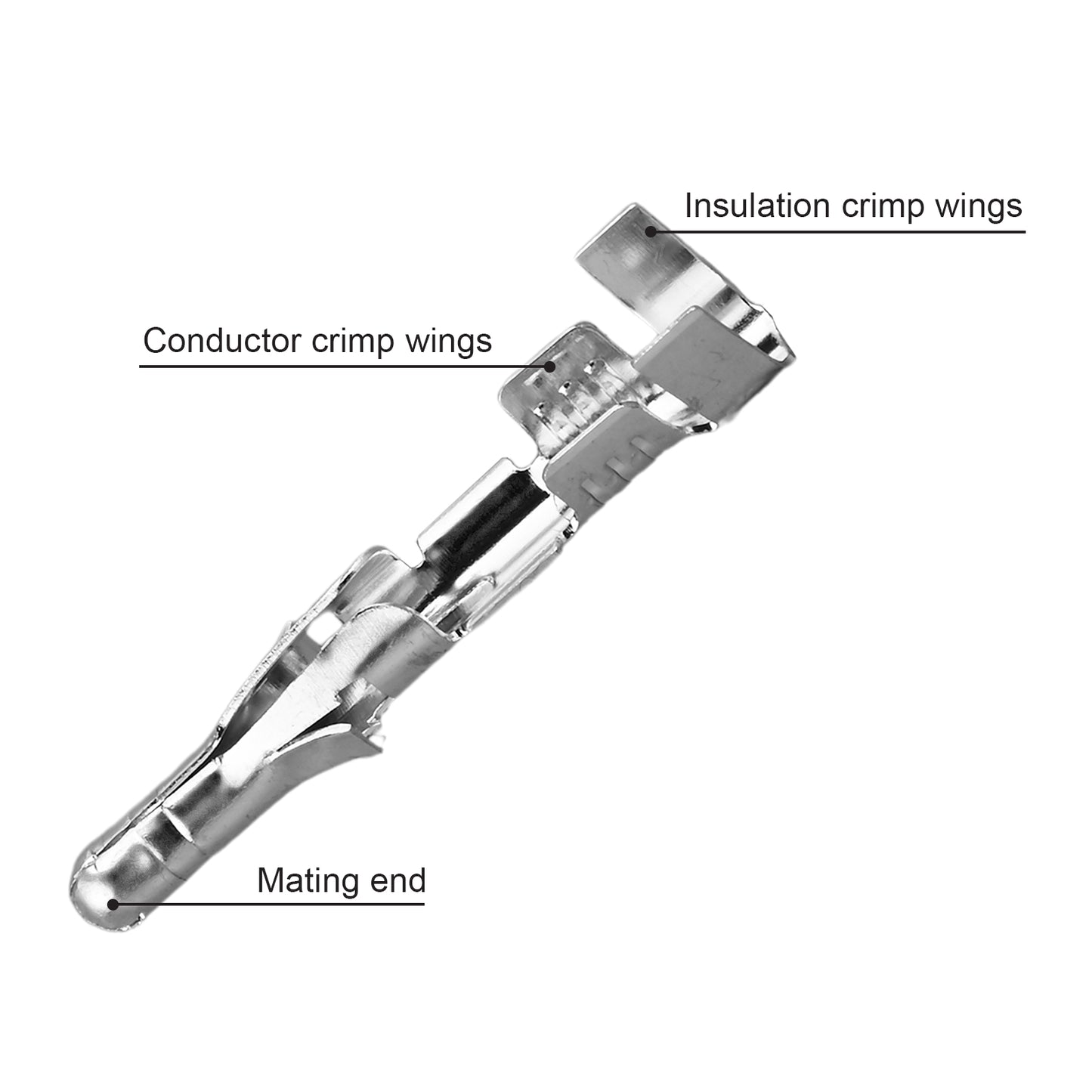 JRready ST6577 JRN002 .093" Molex Compatible Terminal Kit, Crimp Terminals Auto Electrical Wire Connectors, Pin JRN002-TBM-H/ Socket JRN002-TBF-H Terminals 14-20 AWG, 12A (100 Sets)