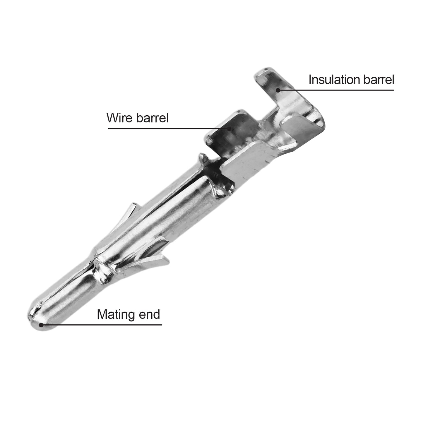 JRready ST6576 JRN001 .250" Molex MLX Compatible Terminal Kit, Crimp Wire Terminals, Auto Electrical Wire Connectors, Pin JRN001-TBM/ Socket JRN001-TBF Terminals for 14-20 AWG Wire Size (100 Sets)