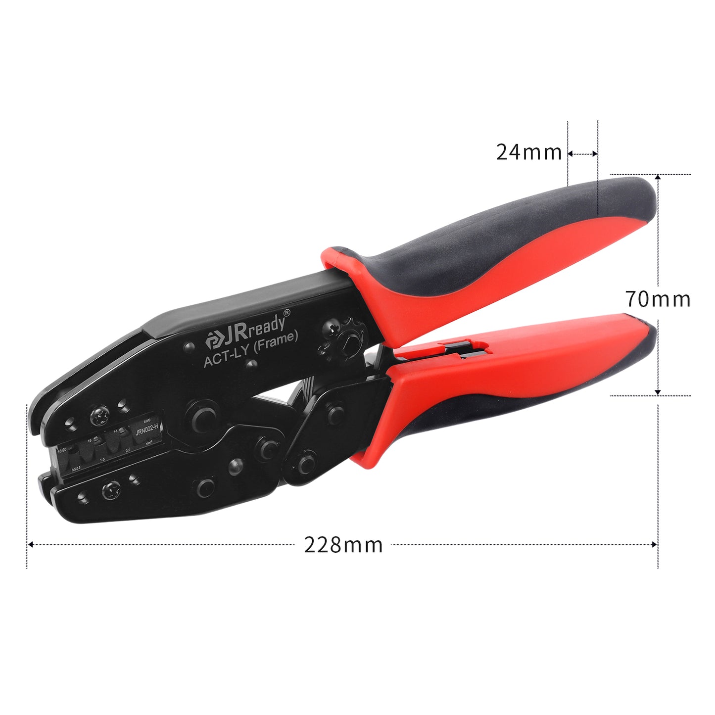 JRready ACT-LY-JRN002-H (ACT-LY-C5030) Crimp Tool for Molex Standard .093", 14-20 AWG Precision Ratchet Crimper