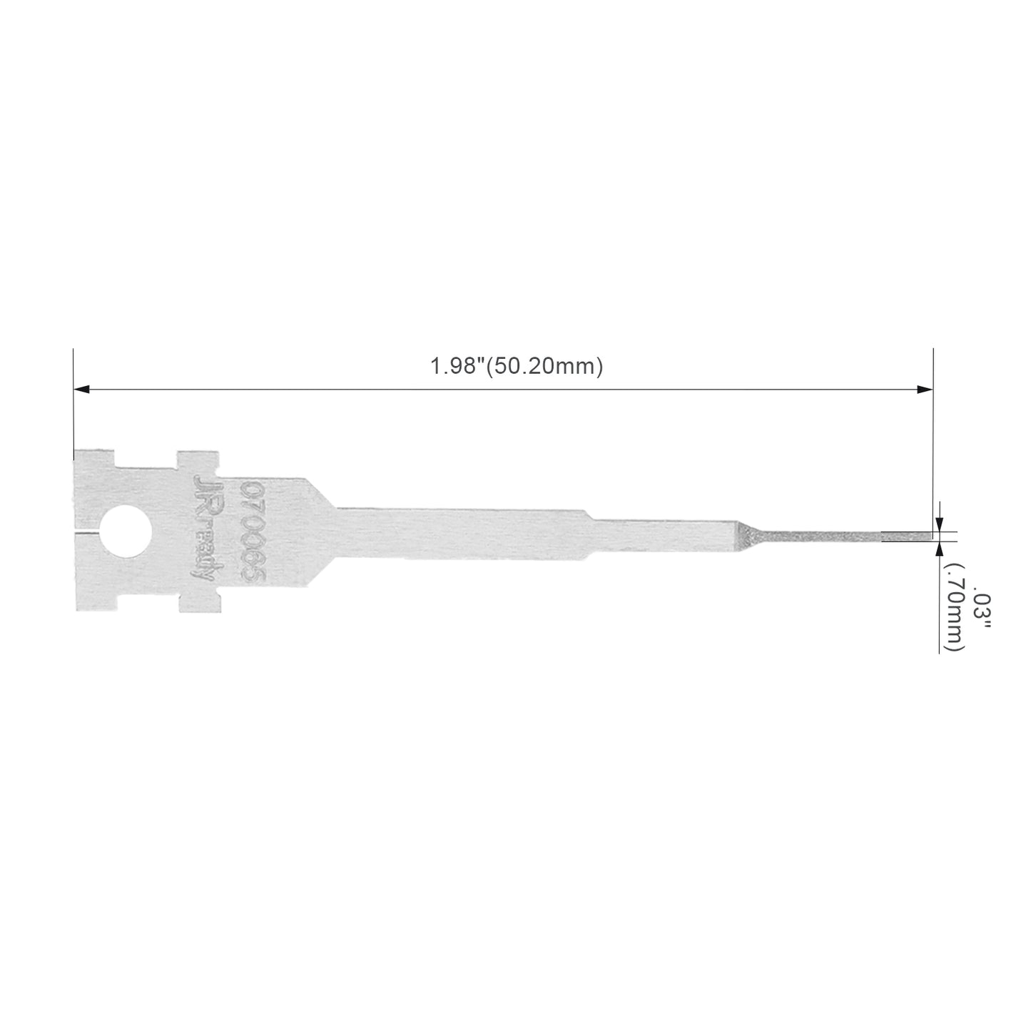 JRready Single Mounting Hole Flat Blade Replacement Tips for Molex/AMP/Delphi Terminal Extraction Tools