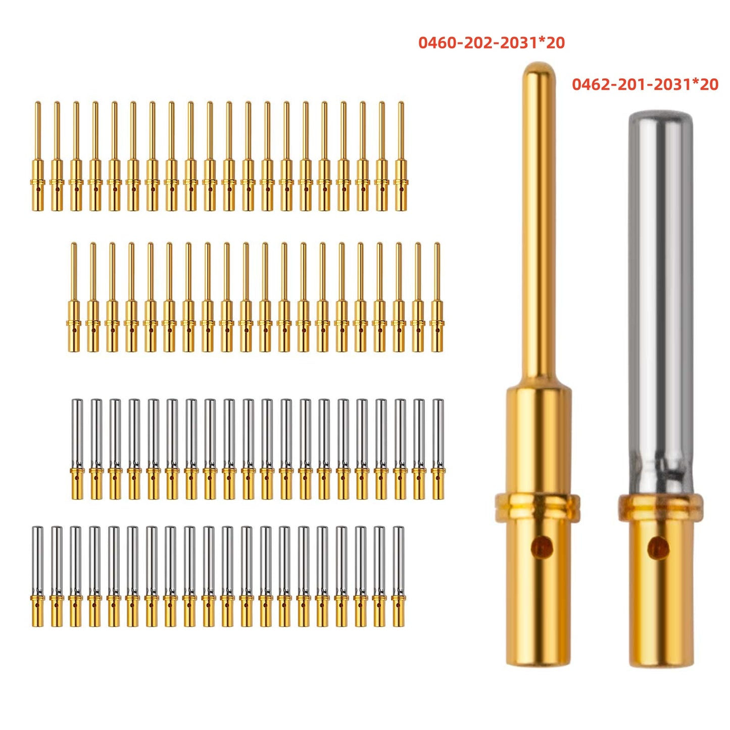 JRready ST6567/ST6568/ST6569 Deutsch Contact Terminal Kit, Gold-Plated 12#/16#/20# Pin & Socket, for DT HDP20 HD30 HD10 DRC Jiffy Splice Series Connectors, Sensor & Instrumentation Wiring