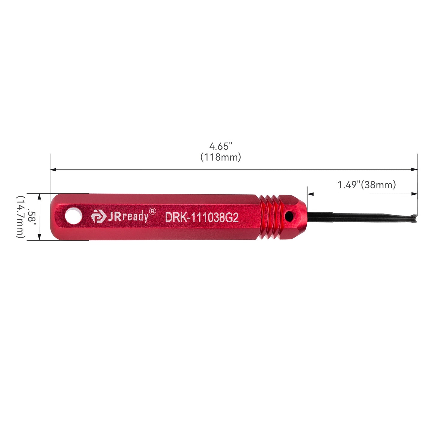 JRready DRK-111038G2 Pin Type Pin Extraction Tool for Anderson PP15/45 Series Terminals in Automotive and Power System Service